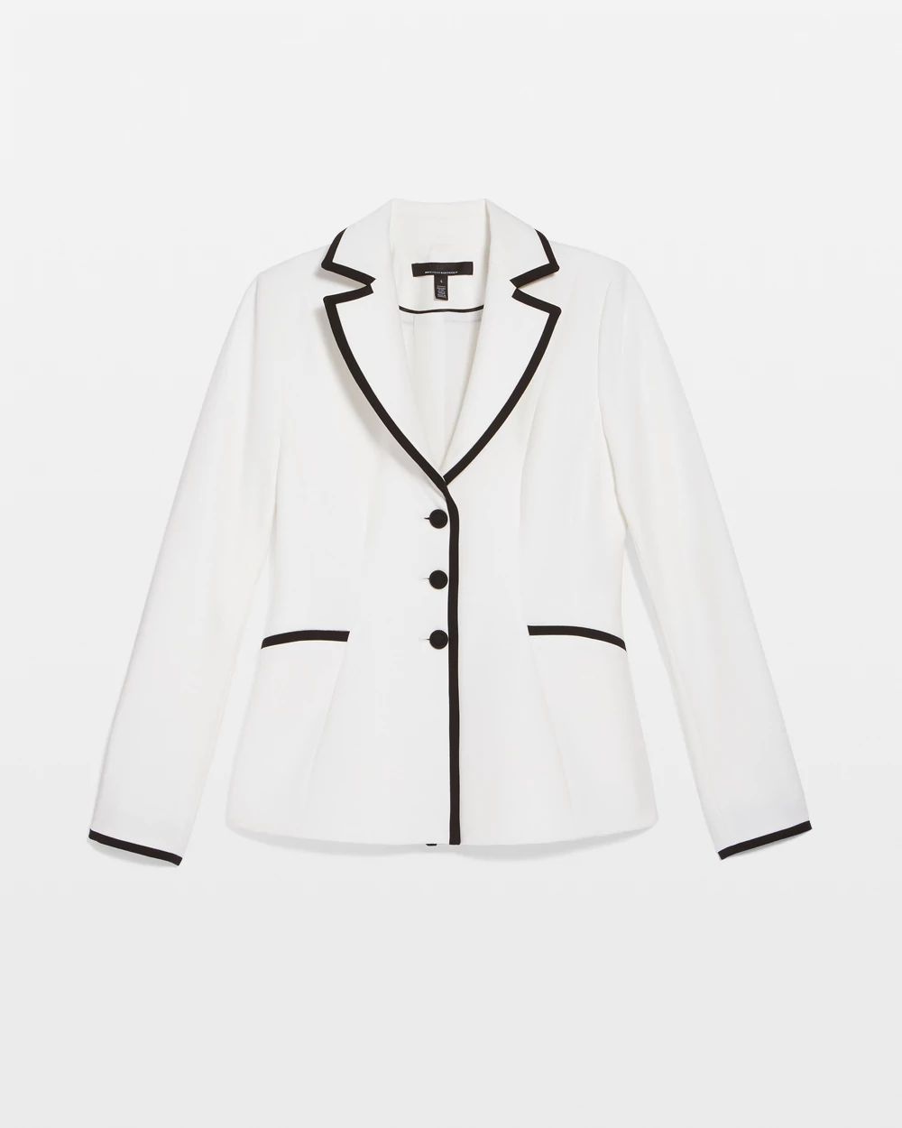 Women s 3 Button Signature Blazer in White Size 8 White House Black Market Business Casual Work Clothes Holiday Jackets